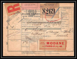 25126 Bulletin D'expédition France Colis Postaux Fiscal PARIS 28/08/1925 POUR Arezzo Italie (italy) / ITALIA - Lettres & Documents
