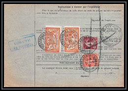 25086 Bulletin D'expédition France Colis Postaux Fiscal Haut Rhin 1927 Strasbourg Semeuse Merson 145 Alsace-Lorraine  - Covers & Documents