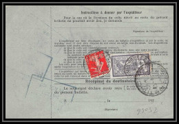 25056 Bulletin D'expédition France Colis Postaux Fiscal Haut Rhin - 1927 Mulhouse Merson 206 Alsace-Lorraine  - Lettres & Documents