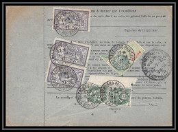 25034 Bulletin D'expédition France Colis Postaux Fiscal Haut Rhin - 1927 Strasbourg Merson 206 X 3 Valeur Déclarée - Lettres & Documents