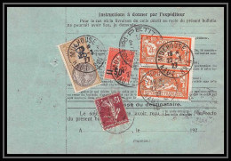 25022 Bulletin D'expédition France Colis Postaux Fiscal Haut Rhin - 1927 Mulhouse Merson 145 GARE - Lettres & Documents
