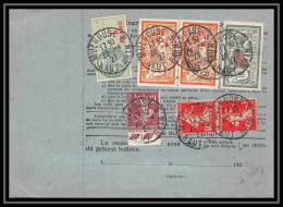 25014 Bulletin D'expédition France Colis Postaux Fiscal Haut Rhin - 1927 Mulhouse Merson 145+207 Valeur Déclarée - Lettres & Documents