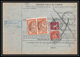 25007 Bulletin D'expédition France Colis Postaux Fiscal Haut Rhin 1927 Strasbourg Semeuse Merson 145 EN GARE - Storia Postale