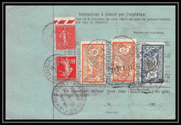 25010 Bulletin D'expédition France Colis Postaux Fiscal Haut Rhin - 1927 Strasbourg Merson 123+145 Alsace-Lorraine  - Lettres & Documents
