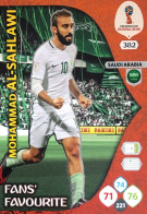 382 Mohammad Al-Sahlawi - Saudi Arabia - Fans' Favourite Panini Adrenalyn XL FIFA World Cup Russia 2018  Carte Football - Trading Cards