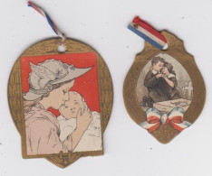 2 Insignes En Carton -  Journée Nationale Des Orphelins De La Guerre - Frankreich