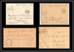0570 Lot 3 Lettres 1 Devant Region Fez Tirailleurs Sénégalais Lettre Occupation Du Maroc War Signés Dont Recommandé - Collezioni