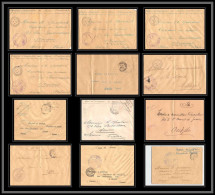 1402 Lot 12 Lettres Covers Guerre 1914/1918 Commandants D'armes Abat Kénitra Occupation Du Maroc War Dont 3 Signées - Collezioni