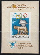 HONGRIE - BLOC N°36 ** NON DENTELE (1960) Jeux Olympiques De Rome - Blocks & Sheetlets