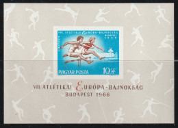 HONGRIE - BLOC N°60 ** NON DENTELE (1966) Athlétisme - Blocks & Sheetlets