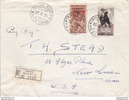 1954 TRIESTE A - Lettera Raccomandata Viaggiata Per Gli Stati Uniti Affrancata C - Otros & Sin Clasificación