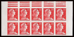 France N°1011C Bloc De 10 Marianne De Muller Non Dentelé ** MNH (Imperf) Cote Maury + 500 Euros - 1951-1960