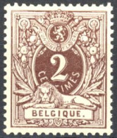 [** SUP] N° 44, 2c Brun, Centrage Parfait - Fraîcheur Postale - Cote: 178€ - 1884-1891 Leopoldo II