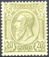 [* SUP] N° 47, 20c Olive/verdâtre, Centrage Correct - Grande Fraîcheur - Cote: 275€ - 1884-1891 Léopold II