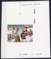 [(*) SUP] N° 2581, Noel 1994 - Essai Photo Sur Papier Carton Avec Annotation - Neufs