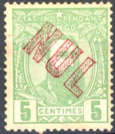 [** SUP] N° 6, 5c Vert-jaune - Surcharge 'NUL' En Rouge - 1884-1894