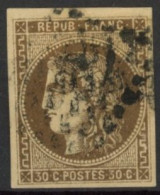 [O TB] N° 47, 30c Brun TB Margé - Cote: 280€ - 1870 Bordeaux Printing