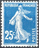 [** SUP] N° 140, 25c Bleu Superbe Nuance Métallique Prononcée - 1903-60 Semeuse A Righe