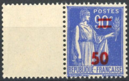 [** SUP] N° 482k, 50/90c Bleu - Surcharge Recto Verso - Cote: 20€ - Non Classificati