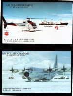 NOUVELLE-ZELANDE 2 AIR POLAROGRAMME N° 11 Et 12 Hélicoptère Avion Bateau Helicopter Plane Ship - Ungebraucht