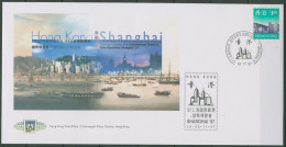 Hongkong 1997 Skyline Hongkong SHANGHAI 796 Auf Brief Gestempelt (X99255) - Cartas & Documentos