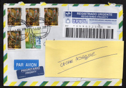 BRESIL BRASIL Enveloppe Cover 5 TIMBRE MUSIQUE Recommandé Registered Pour La France - Briefe U. Dokumente