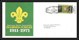 Lettre (cover) Scout (jamboree) - 75 - Grande Bretagne (great Britain) - GUERNSEY / DIAMOND JUBILEE 11/09/1971 - Covers & Documents