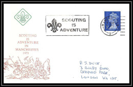 Lettre (cover) Scout (jamboree) - 17 - Grande Bretagne (great Britain) - Scouting Is Adventure Manchester 01/12/1971 - Covers & Documents