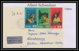 060 Schweitzer Prix Nobel Lettre (cover Briefe) Adressée A Schweitzer Le 14/01/1965 à Lambarenne Gabon Allemagne Germany - Albert Schweitzer