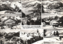 BAD GASTEIN, MULTIPLE VIEWS, ARCHITECTURE, MOUNTAIN, CABLE CAR, SKI LIFT, SKI RESORT, AUSTRIA, POSTCARD - Bad Gastein