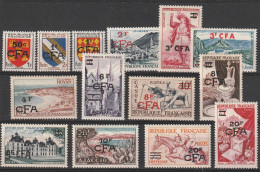 Réunion - CFA - YT N° 307 à 319 ** - Neuf Sans Charnière - 1953 1954 - Nuevos