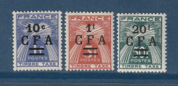 Réunion - CFA - Taxe - YT N° 45 à 47 ** - Neuf Sans Charnière - 1949 - Strafport