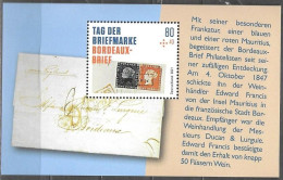 BRD 2021 Tag Der Briefmarke Stamp Day Bordeaux Brief Letter Michel No. Bl. 88 (3623) MNH Postfrisch Neuf ** - 2021-…