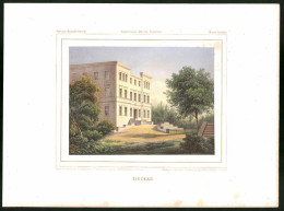 Lithographie Zieckau, Kreis Luckau, Farblithographie Aus Duncker 1865, 28 X 38cm  - Lithographies
