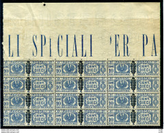 Pacchi Postali Cent. 10 Fregio Con Parziale Gomma Recto E Verso - Mint/hinged