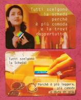 Italy- Telecom- La Scheda Telefonica Dove Vai Dove Vuoi- Phone Card Used By 5000 & 10000 Lire- - Public Practical Advertising