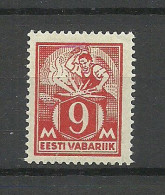 Estland Estonia 1923 Michel 38 A Blacksmith Schmied MNH - Altri & Non Classificati