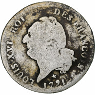 France, Louis XVI, 15 Sols François, 1791 / AN 3, Lille, 1er Semestre, Argent - Other & Unclassified
