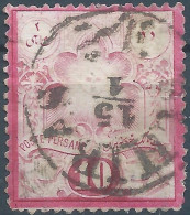 PERSIA PERSE IRAN,1882 Recessed Lithographed Mitra(10c)Pink & Rose , The Canceled In Shiraz, Well Centered - Iran