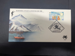 11-6-2024 (44) Australian Bicentenary - Bicentennial Antarctic Expedition 1987-1988 (Antarctica Stamps 3 Of 4) - FDC