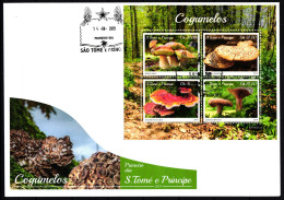 Sao Tome E Principe 8396-8399 Gestempelt Kleinbogen Als FDC / Pilze #JA923 - Altri & Non Classificati