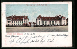 AK Lübeck, Kaserne Des I. Batl. Rgt. 162, Hofansicht  - Luebeck