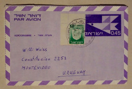 Israël - Aérogramme En Circulation Avec Timbre (1972) - Altri & Non Classificati