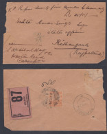 Inde British India 1924 Used Registered Cover VP Label, Value Payable, Kanpur To Kishangarh State, King George V - 1911-35  George V