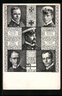 AK Kapitän Zur See Meyer-Waldeck, Gouverneur Von Kiautschou, Vizeadmiral Graf V. Spee, Ches Des Kreuzergeschwaders  - Chine