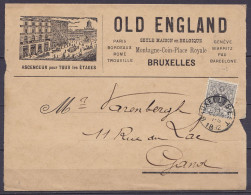 Bande Imprimé "Old England" Affr. N°43 Càd BRUXELLES-EST /31 MARS 1892 Pour GAND - 1869-1888 Lion Couché (Liegender Löwe)