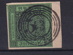 Ziffer 6 Kr. Auf Briefstück Mit Nummernstempel 43 (= Freiburg) - Autres & Non Classés