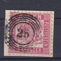 Wappen 3 Kr. Auf Briefstück Mit Nummernstempel 25 (= Constanz) - Autres & Non Classés