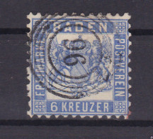 Wappen 6 Kr. Mit Nummernstempel 96 (= Muggensturm), Marke Dünne Stelle - Autres & Non Classés
