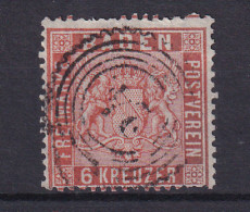 Wappen 6 Kr. Mit Nummernstempel 24 (= Carlsruhe) - Autres & Non Classés